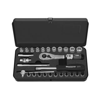 Juego de vasos M, hexagonales, 28 piezas, (1/4"): 4-13 mm