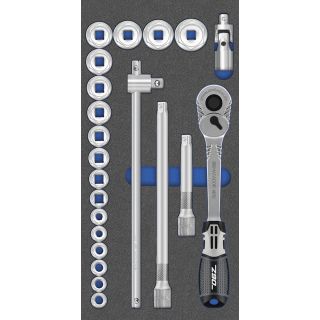 Módulo MTS (1/3): Juego de llaves de vaso (1/2) 22 uds. 10-32 mm