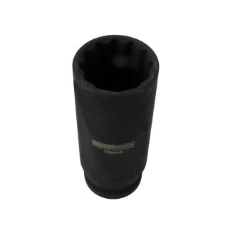 Casquillo de llave de vaso de impacto, 24 mm, 12 puntas, 1/2 pulgada