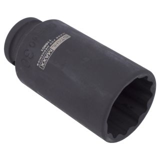 Llave de vaso de impacto, SW30, 12 puntas, 1/2 pulgada