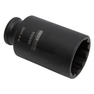 Llave de vaso de impacto, 32 mm, 12 puntas, 1/2 pulgada