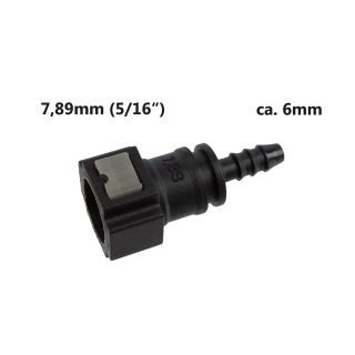 Conector rápido hembra, SAE 7,89 (5/16") a 6 mm de tubería