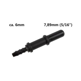 Conector rápido macho SAE 7,89 (5/16") a tubería de 6 mm