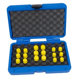 Conjunto de tapones 18 piezas para inyectores de combustible, universal