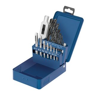 Juego de machos de corte simple, 15 piezas, HSS-M3-M12