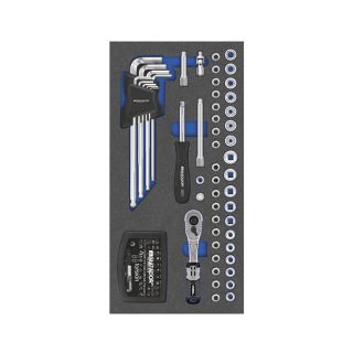 Juego de llaves de vaso MTS, 85 piezas, (1/4"): 1/8-1/2" (1/3)